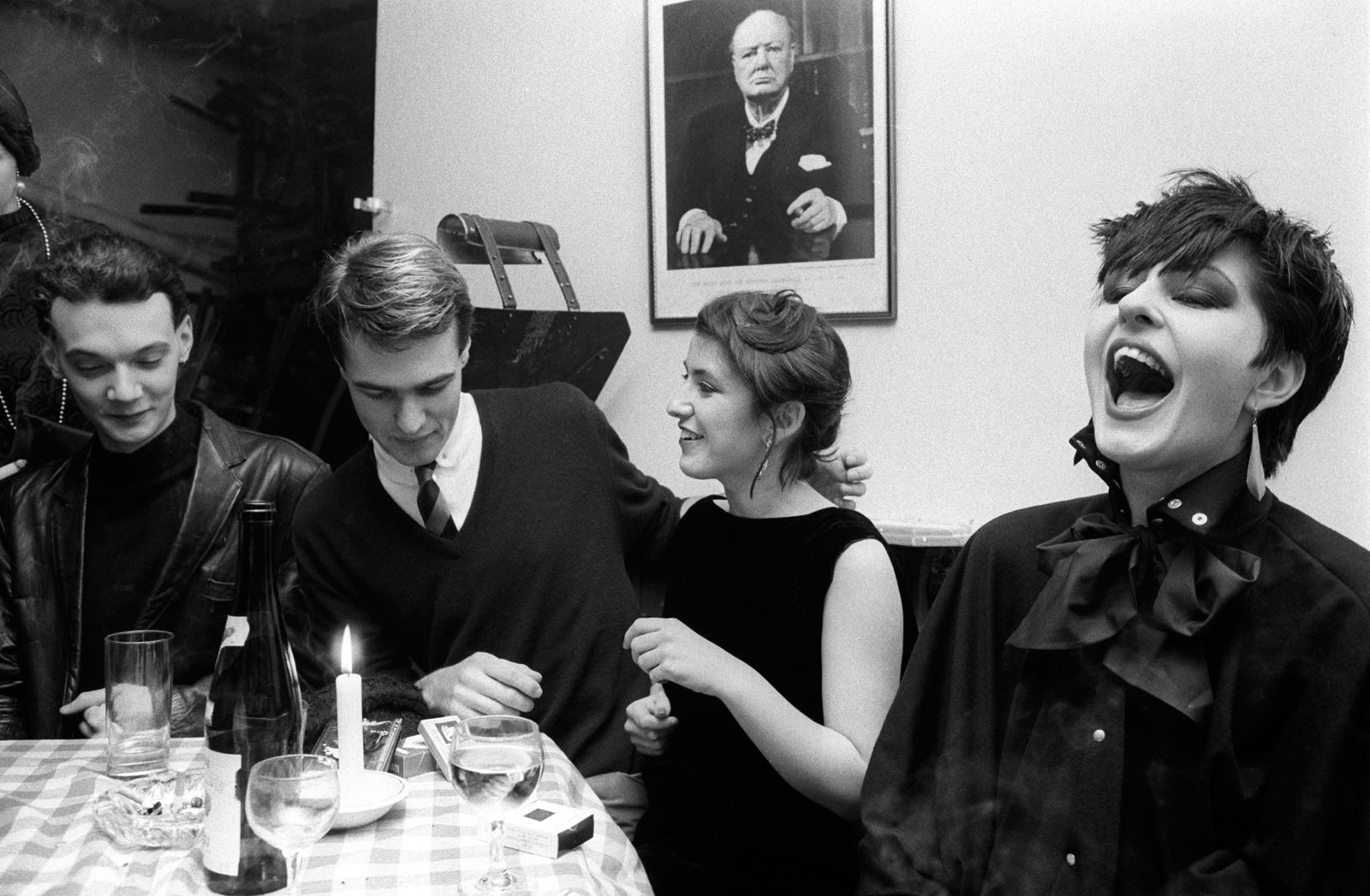 Blitz Kids and Winston Churchill at the Blitz Club, Covent Garden, London, 1980