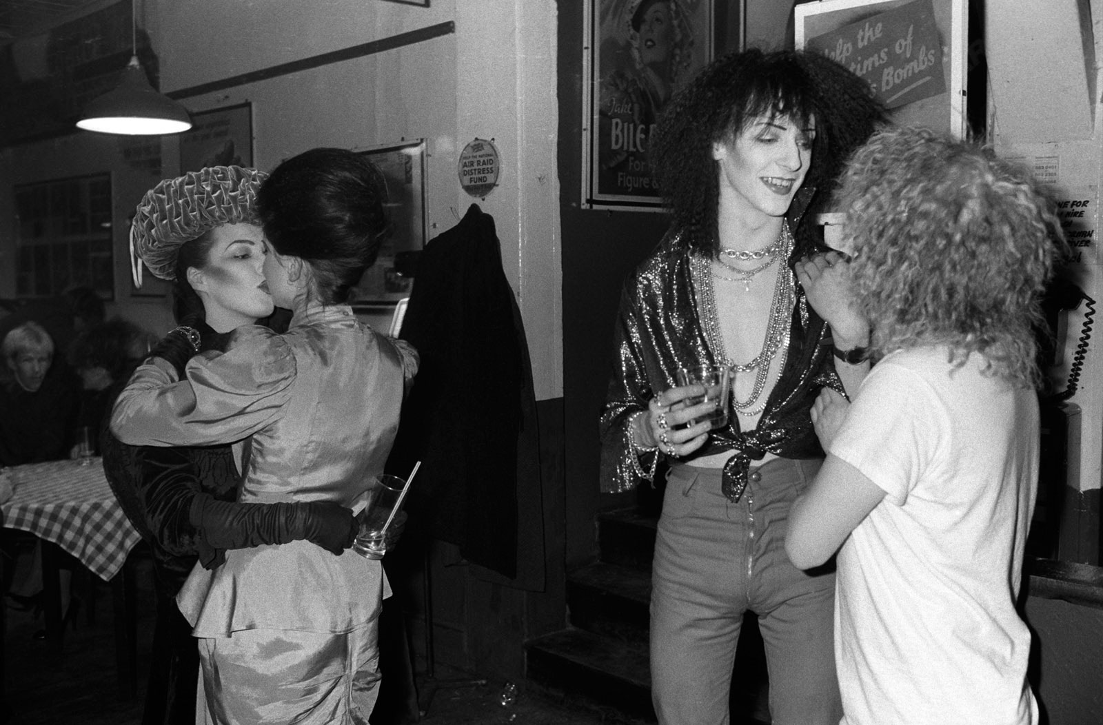 Group of friends II at the Blitz Club, Covent Garden, London, 1980