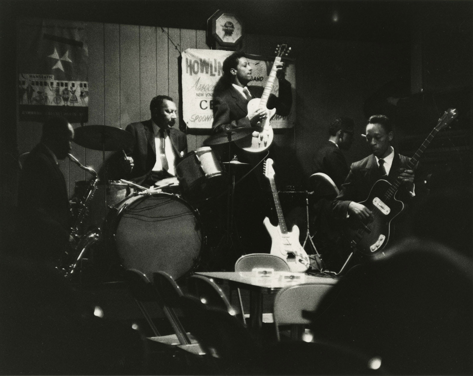 The Howlin' Wolf Band at Sylvio's, Hubert Sum lin, Jonnhy Jones, Willies Young, Andrew 'Blue Blood' McMahon, Cassell Burrow, 1964