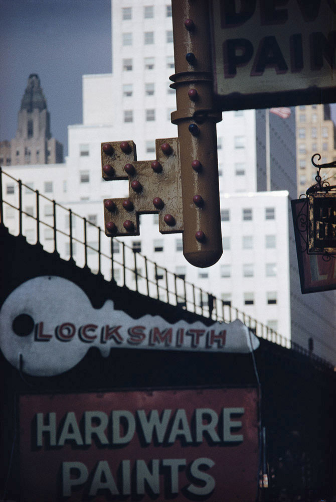 Locksmith's Sign, NYC, 1952