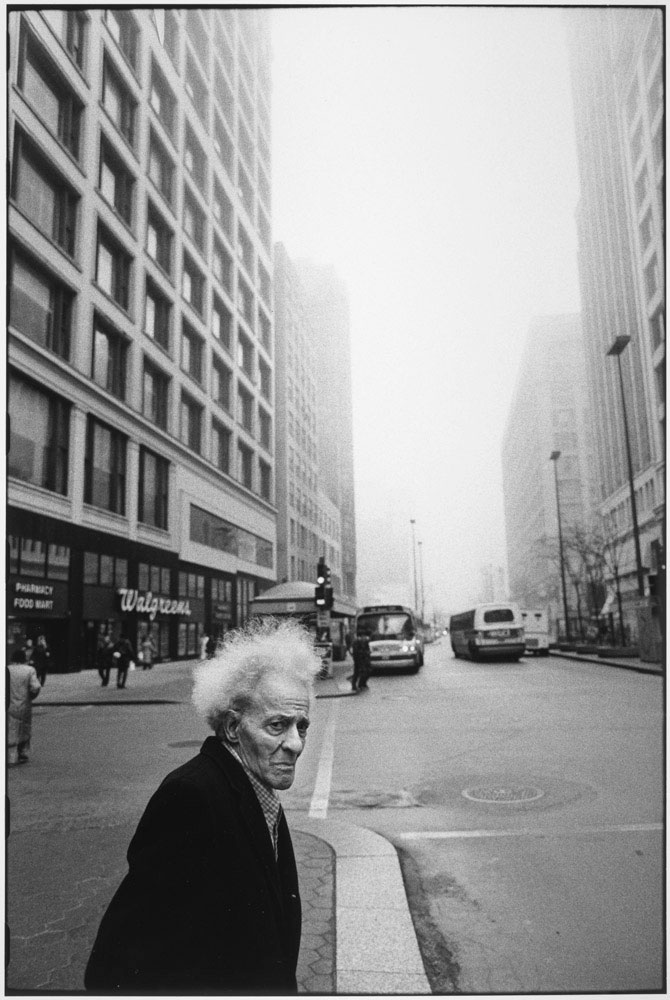 Man on the street, Chicago, 1990