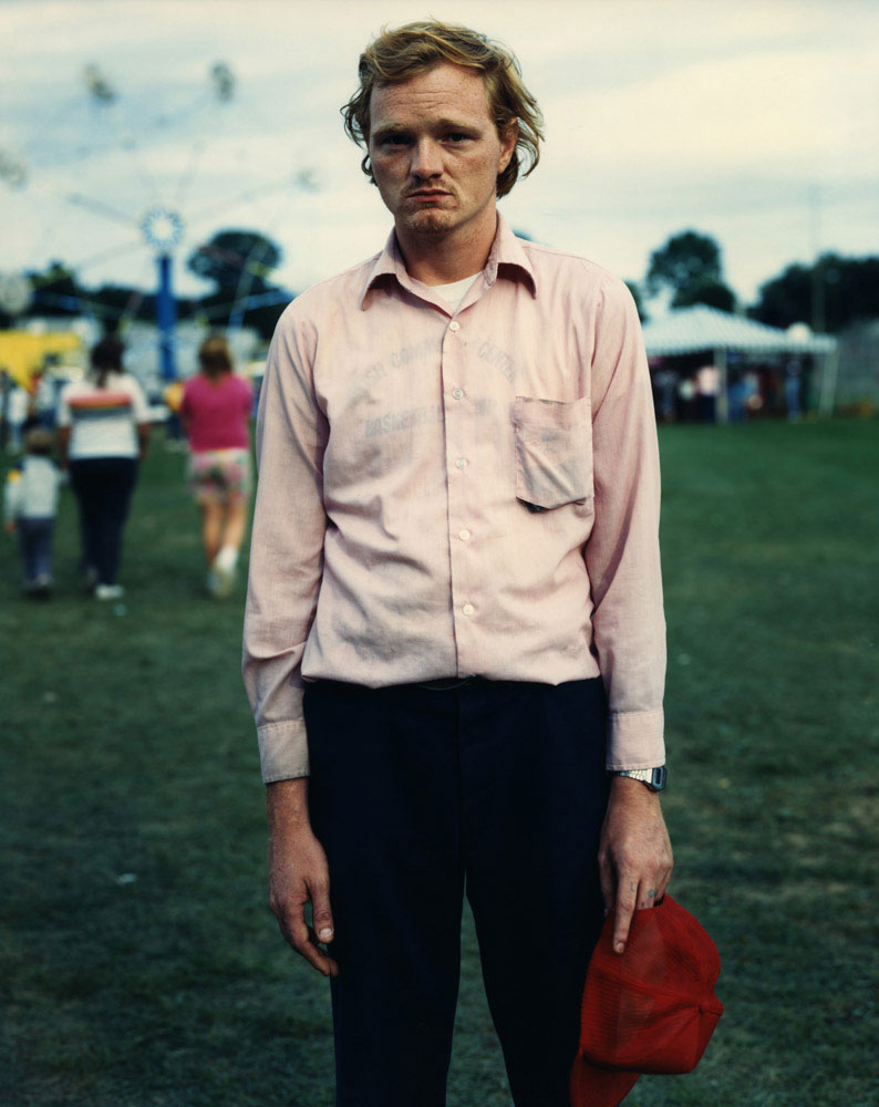 Man with Red Hat, carnival, Johnson City, NY, 1987