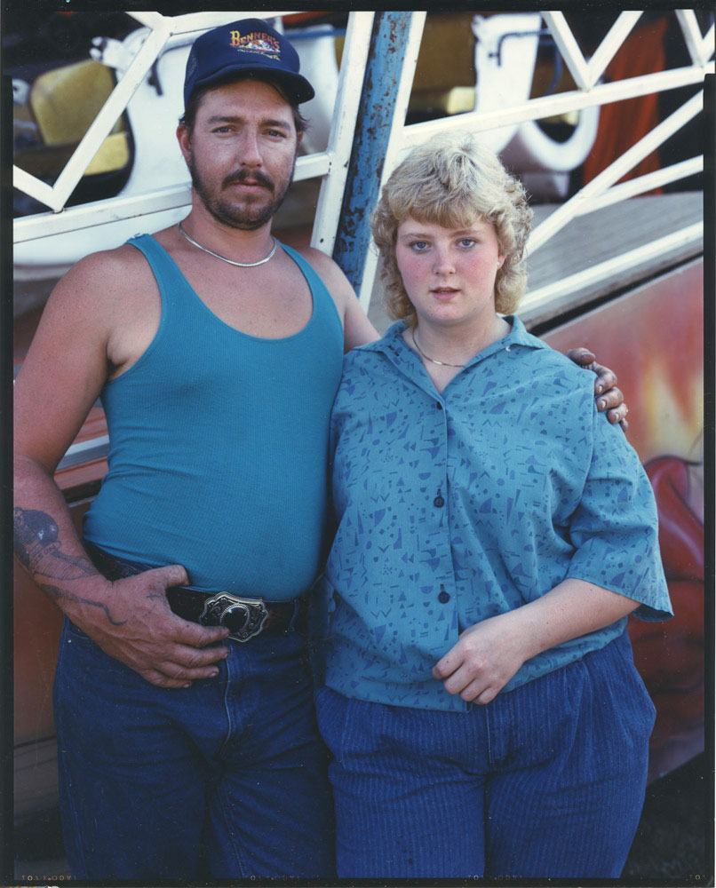 Couple in blue, Owego fair, NY, 1987