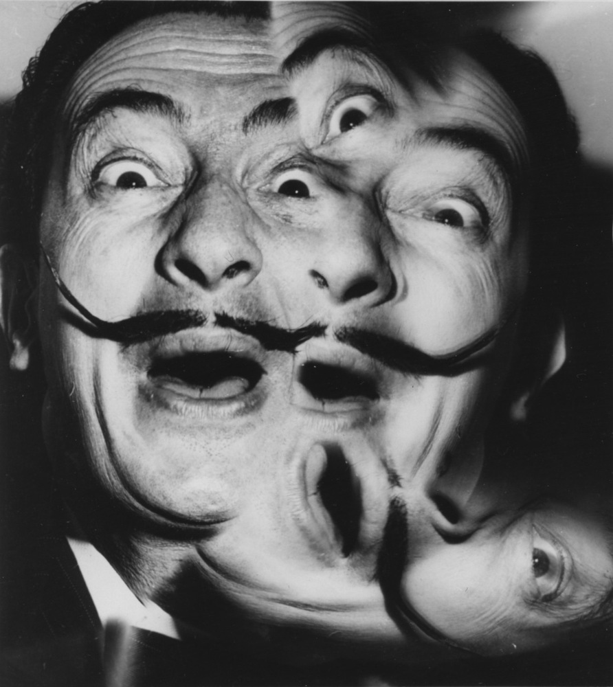 Weegee-Salvador Dalí (surimpression)