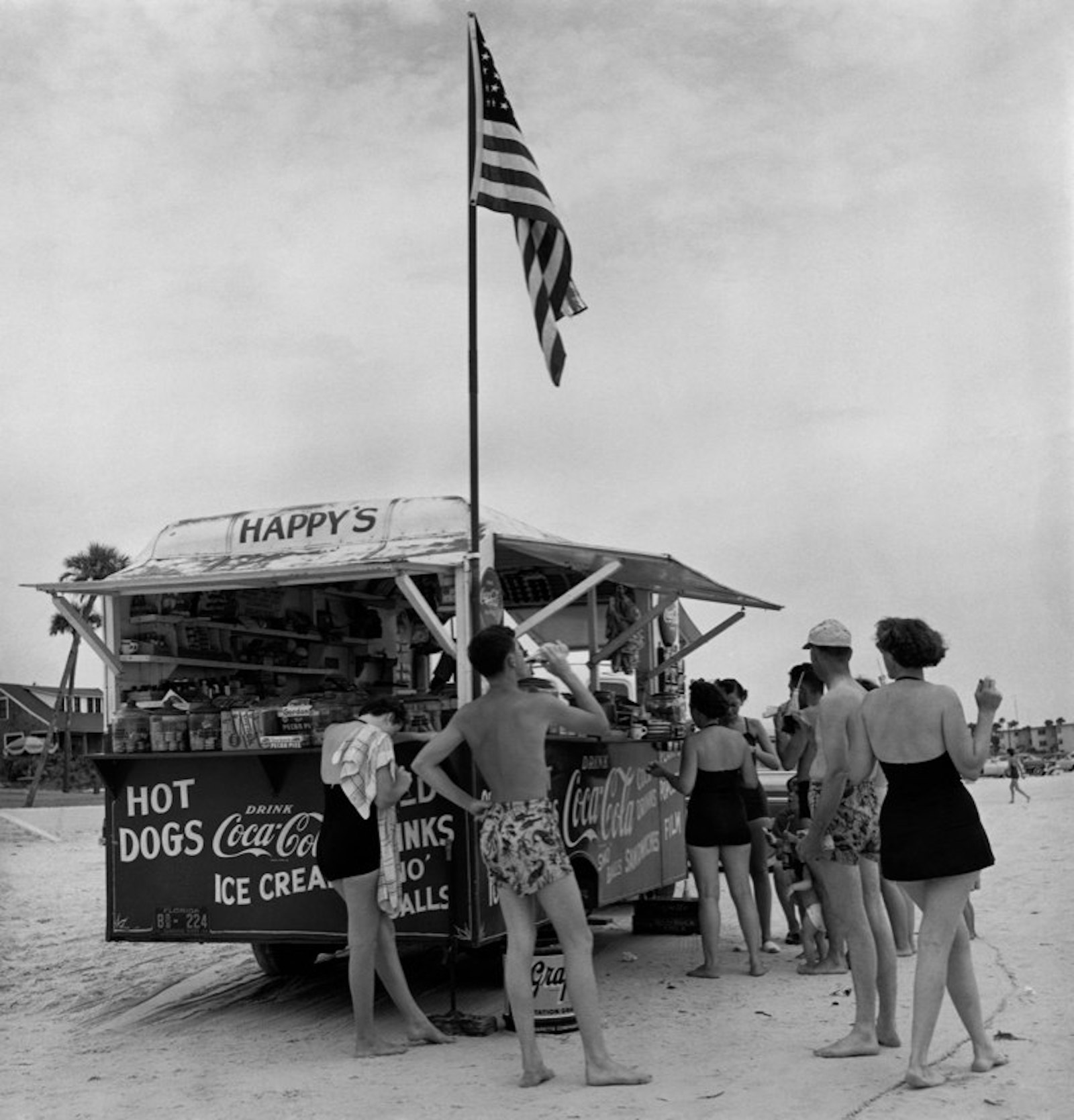 Happy's Refreshment Stand with woman, Florida, c. 1954