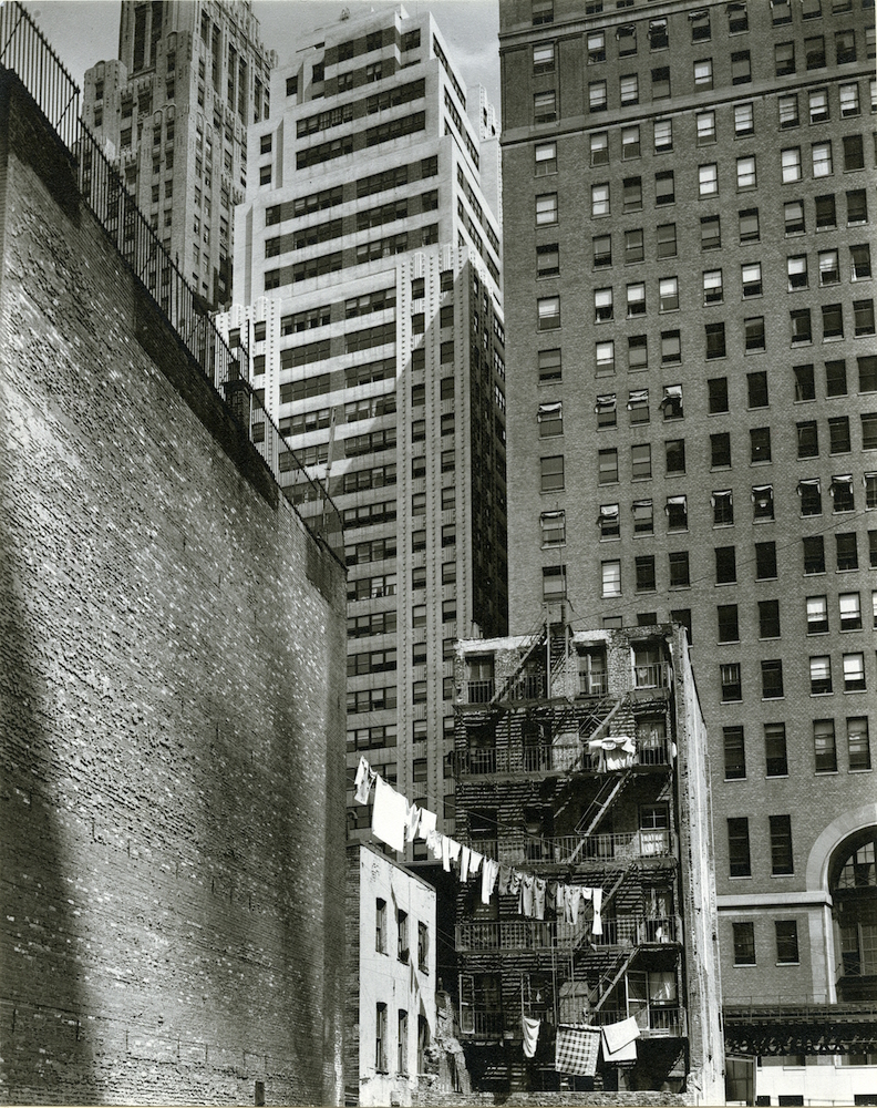 Construction of old & new from Washington Street #37, 1936