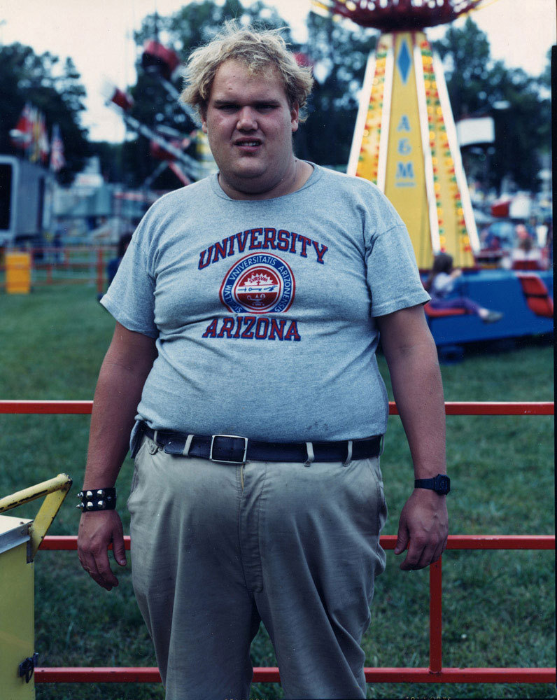 Man with studded bracelet, Carnival, Johnson City, NY, 1987