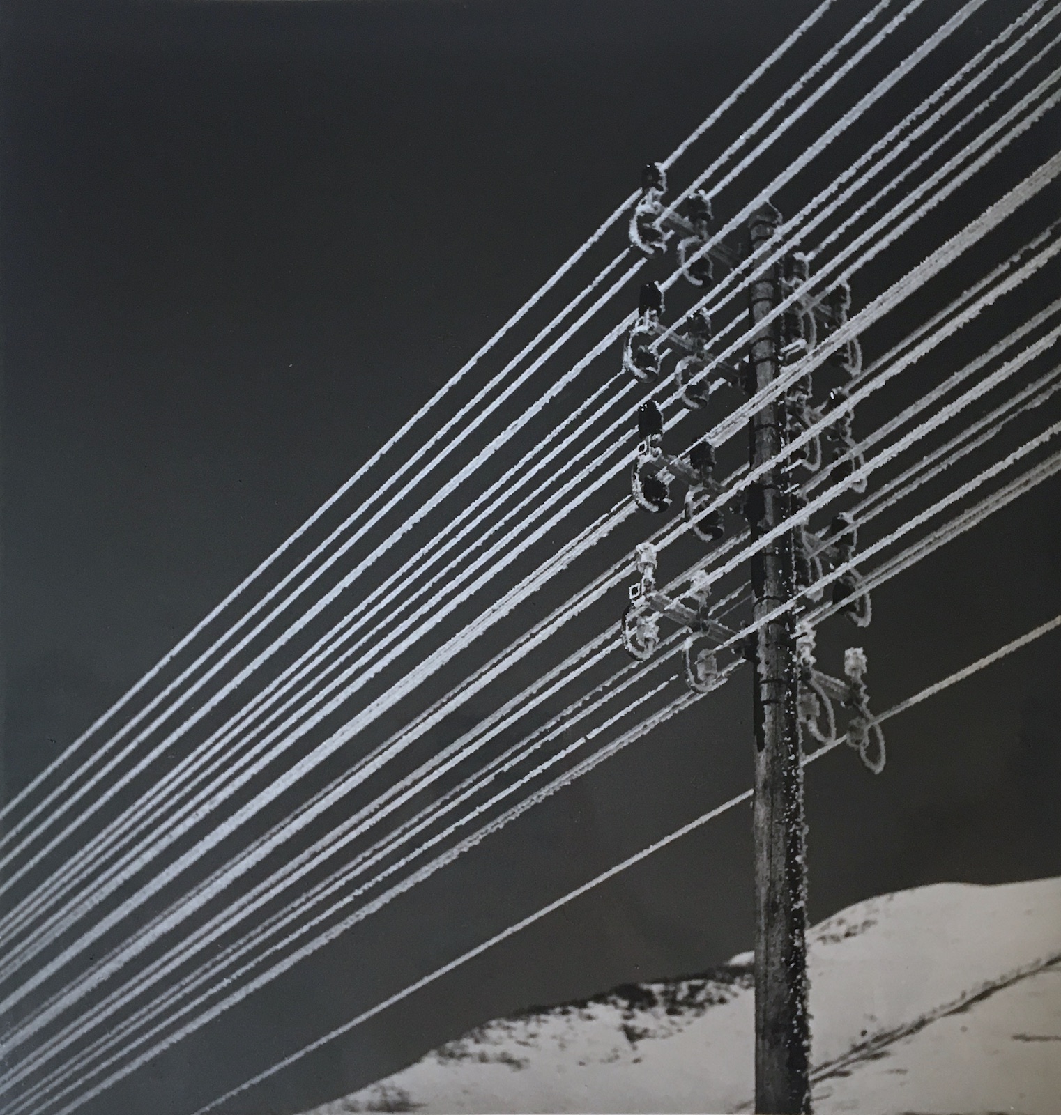 Lignes lectriques enneigs, Alpe d'Huez, 1937