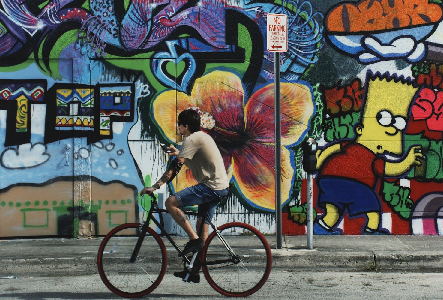 Cyclist, Wynwood Mural, Miami Basel, 2013