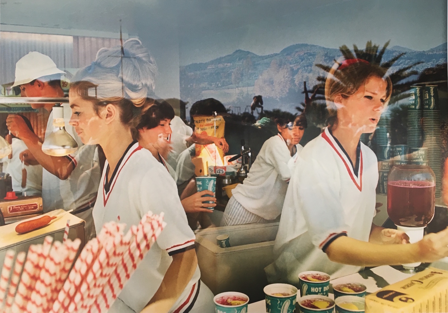 Untitled (woman serving soda and hot dogs), 1966
