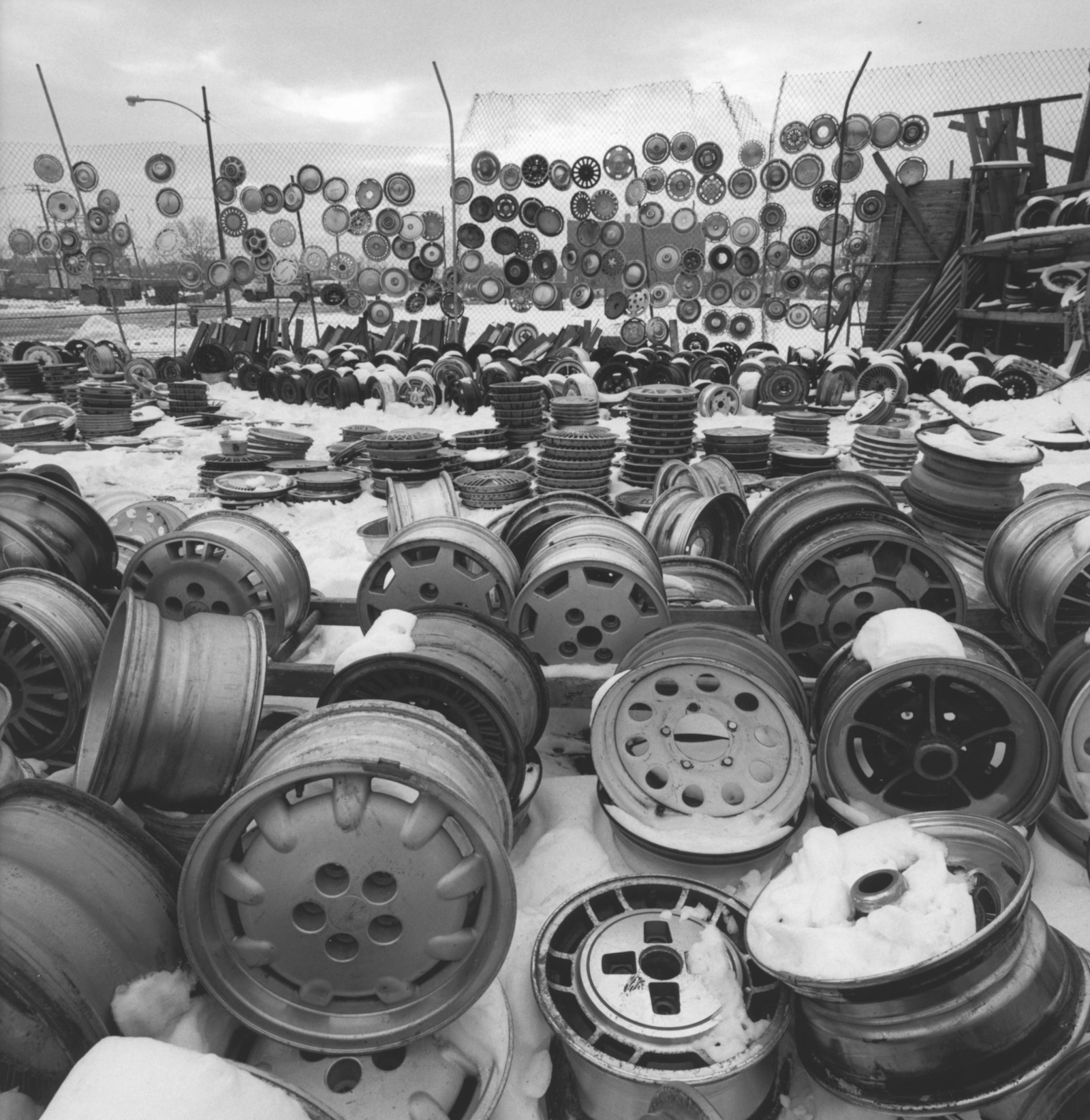 Wheels and hubcaps, old Maxwell Street market, 1991