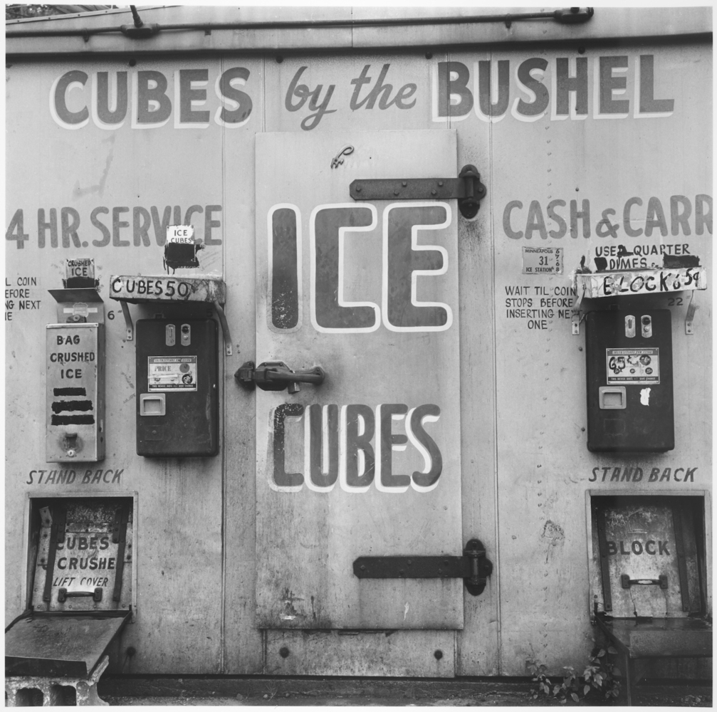 Ice Cube machine, Minneapolis, Minnesota, 1973