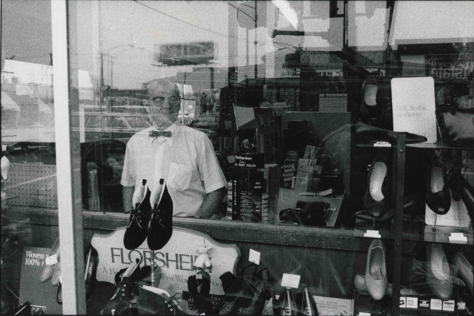 Man in a shoe store, Chicago, 1992