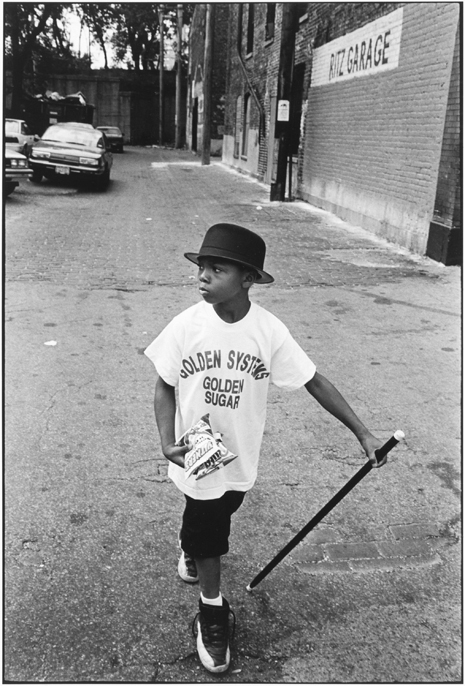 Young man in a bowler hat, Chicago, 1997