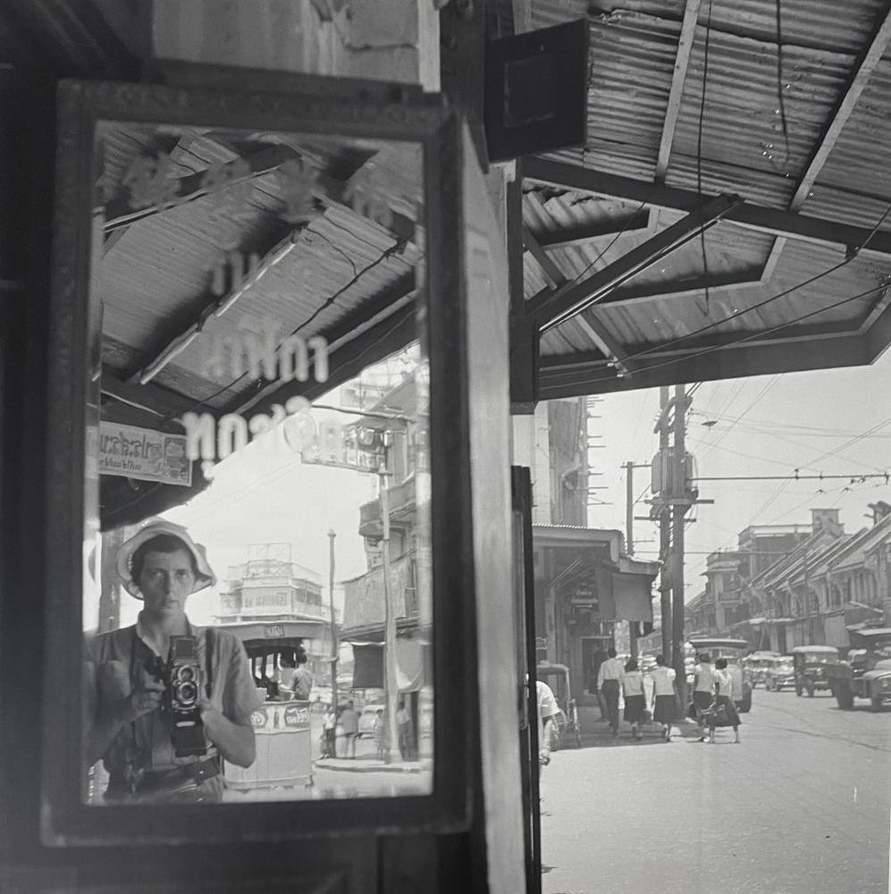 Self-portrait, trip overseas, 1959